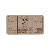 Rustic kraft paper simple dropper bottle label adressaufkleber (Vorne)