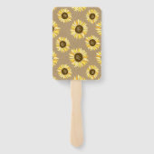 Rustic Kraft Paper Sonnenblumen auf Mason Jar Wedd Fächer (Rückseite)