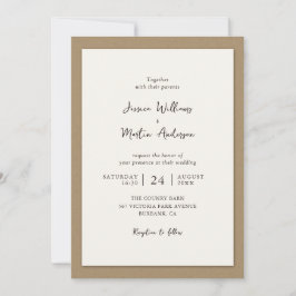Rustic Kraft Paper Wedding Einladungen