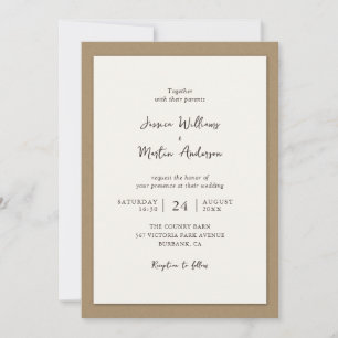 Rustic Kraft Paper Wedding Einladungen