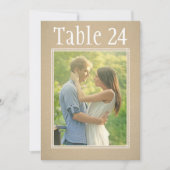Rustic Kraft Paper Wedding Foto Tischnummer (Vorderseite)