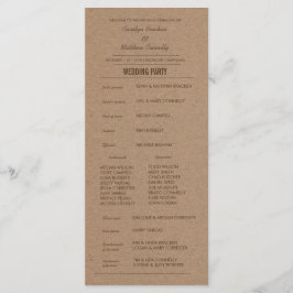 Rustic Kraft Paper Wedding Program Programm