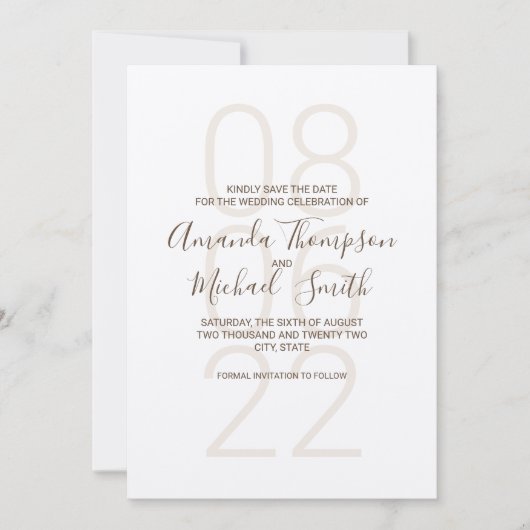 Rustic Kraft Paper Wedding Save The Date (Vorderseite)