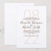 Rustic Kraft Paper Wedding Save The Date (Vorne/Hinten)