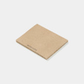 Rustic Kraft Papier Chic Personalisiert Post-it Klebezettel (angewinkelt)