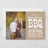 Rustic Kraft Probe Dinner GRILLEN Foto Einladung (Vorderseite)