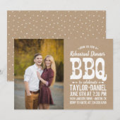 Rustic Kraft Probe Dinner GRILLEN Foto Einladung (Vorne/Hinten)
