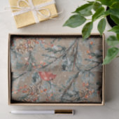 Rustic Kraft Red Kardinal Juniper Branches Berries Seidenpapier (Geschenk)