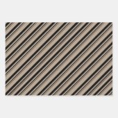 Rustic Kraft Red White Black Candy Stripes Geschenkpapier Set (Vorderseite 3)