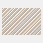 Rustic Kraft Red White Black Candy Stripes Geschenkpapier Set (Vorderseite 2)