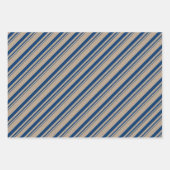 Rustic Kraft Red White Candy Stripes Geschenkpapier Set (Vorderseite 3)