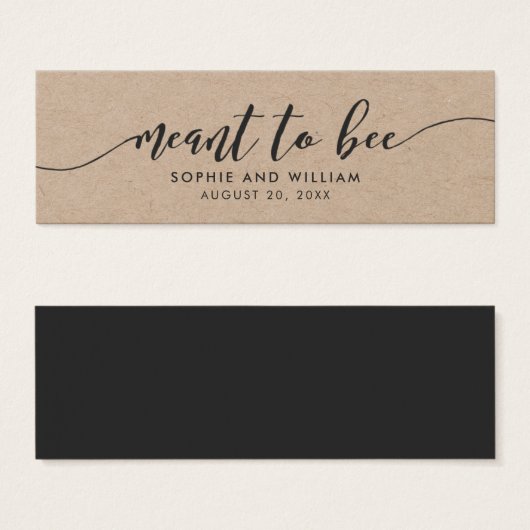 Rustic Kraft Relax Script Wedding Beant to Bee (Vorne & Hinten)