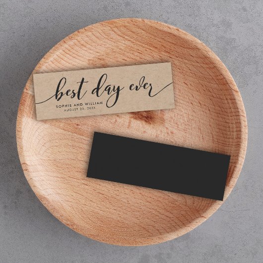 Rustic Kraft Relax Script Wedding Best Day Ever