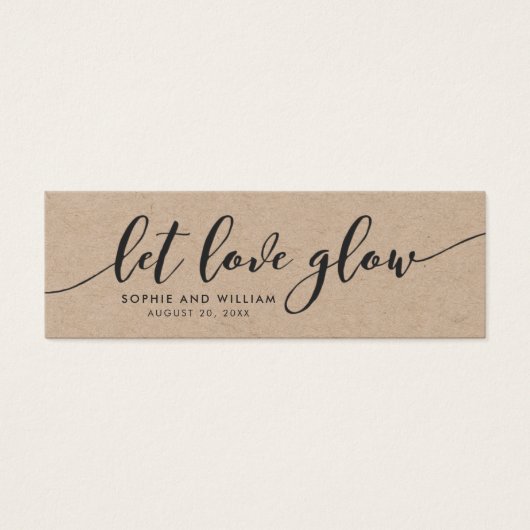 Rustic Kraft Relax Script Wedding Gelassen Liebe G (Vorderseite)