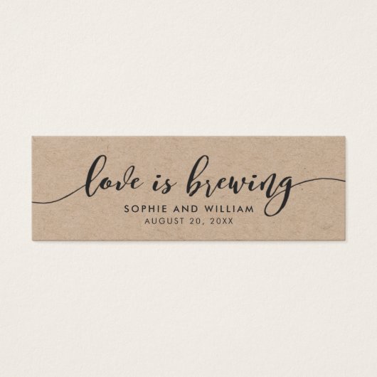 Rustic Kraft Relax Script Wedding Liebe bricht (Vorderseite)