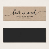 Rustic Kraft Relax Script Wedding Liebe ist Sweet (Vorne & Hinten)