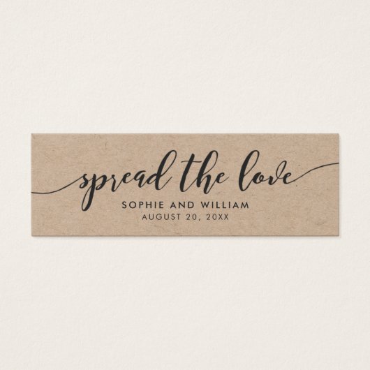 Rustic Kraft Relax Script Wedding Spread der Liebe (Vorderseite)