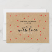 Rustic Kraft Ruby Red Liebe Herzlichen Dank Karte (Rückseite)