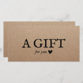 Rustic Kraft Salon & Wellness-Center Geschenkgutsc (Vorne/Hinten)