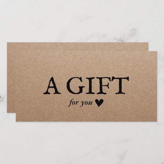 Rustic Kraft Salon & Wellness-Center Geschenkgutsc (Vorne/Hinten)