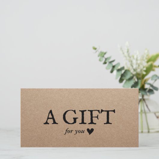 Rustic Kraft Salon & Wellness-Center Geschenkgutsc (Stehend Vorderseite)