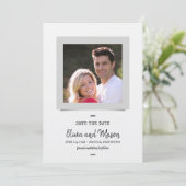 Rustic Kraft Schrift Script-Foto Save the Date (Stehend Vorderseite)