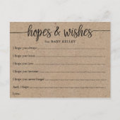 Rustic Kraft Script Baby Hopplenkarte Postkarte (Vorderseite)