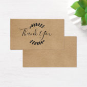 Rustic Kraft Script danke Karte (Schreibtisch)