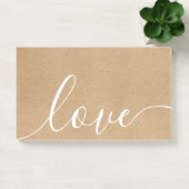 Rustic Kraft Script-Liebe Post-it Klebezettel (Büro)