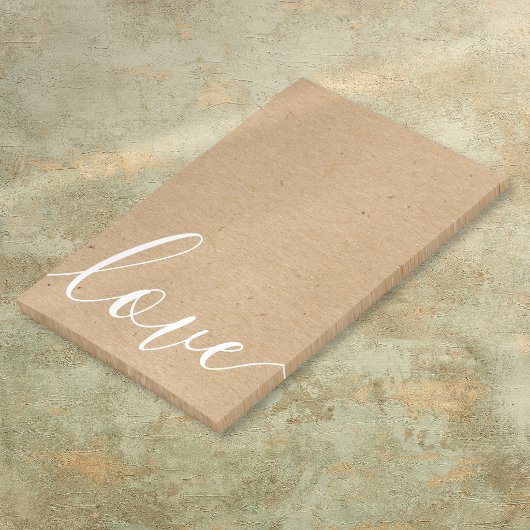 Rustic Kraft Script-Liebe Post-it Klebezettel