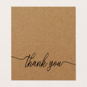 Rustic Kraft Script, Logo/Bild Dankeschön Karte (Außenseite Aufgefaltet)