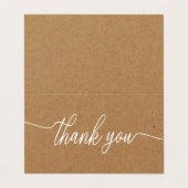 Rustic Kraft Script, Logo/Bild Dankeschön Karte (Außenseite Aufgefaltet)