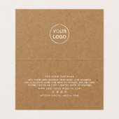 Rustic Kraft Script, Logo/Bild Dankeschön Karte (Innenseite Aufgefaltet)
