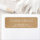 Rustic Kraft Script Wedding Rücksendeadresse (Insitu)