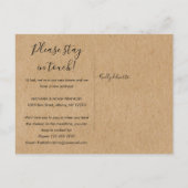 Rustic Kraft Script Wir haben neue Zuhause-Adresse Ankündigungspostkarte (Rückseite)