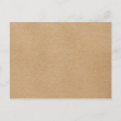 Rustic Kraft Signature Script Wedding Einladungspostkarte (Rückseite)