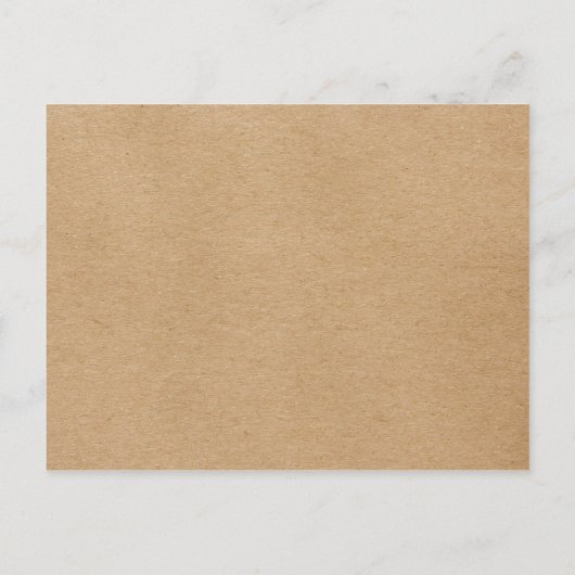 Rustic Kraft Signature Script Wedding Einladungspostkarte (Rückseite)