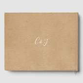 Rustic Kraft Signature Script Wedding Gästebuch (Rückseite)
