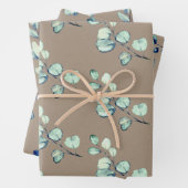 Rustic Kraft Silver Green Eucalyptus Sprigs Geschenkpapier Set (Beispiel)