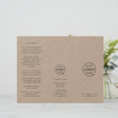 Rustic Kraft Simple Logo Trifold Broschüre (Stehend Vorderseite)