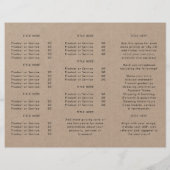 Rustic Kraft Simple Logo Trifold Broschüre (Rückseite)