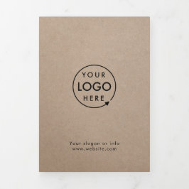 Rustic Kraft Simple Logo Trifold Broschüre