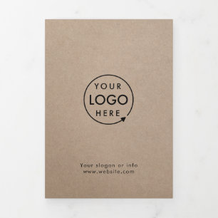 Rustic Kraft Simple Logo Trifold Broschüre