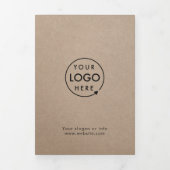 Rustic Kraft Simple Logo Trifold Broschüre (Cover)