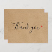 Rustic Kraft Simple Script Business Vielen Dank Postkarte (Vorne/Hinten)