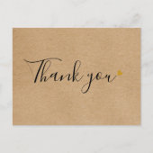 Rustic Kraft Simple Script Business Vielen Dank Postkarte (Vorderseite)