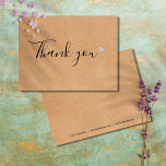 Rustic Kraft Simple Script Business Vielen Dank Postkarte<br><div class="desc">Rustic Kraftscript Geschäft danke Ihnen Postcard mit einem silbernen Herz. Ein perfekter Weg,  um sich bei Ihren Kunden und Kunden zu bedanken. Dieses elegante Design ist ideal für eine breite Palette von Unternehmen,  einschließlich Wellness-Center Salons Haar und Make-up Stylist Boutiquen Kosmetiker und Floristen. Entwickelt von Thisisnotme©</div>