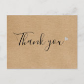 Rustic Kraft Simple Script Business Vielen Dank Postkarte (Vorderseite)