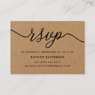 Rustic Kraft Simple Script UAWG Begleitkarte