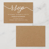 Rustic Kraft Simple Script UAWG Begleitkarte (Vorne/Hinten)